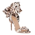 thumbnail image 1 of XYD Women Elegant Open Toe Ribbon Sandals Lace Up Stiletto High Heels Evening Club Dress Shoes Size 7.5 Multi Print, 1 of 4