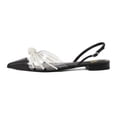 thumbnail image 1 of XYD Women Elegant Pearl Closed Pointy Toe Flats Buckled Strap Shopping Date Daily Sandal Shoes Size 12 Black, 1 of 4