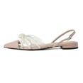 thumbnail image 1 of XYD Women Elegant Pearl Closed Pointy Toe Flats Buckled Strap Shopping Date Daily Sandal Shoes Size 15 Nude, 1 of 4