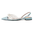 thumbnail image 1 of XYD Women Elegant Pearl Closed Pointy Toe Flats Buckled Strap Shopping Date Daily Sandal Shoes Size 9.5 Blue, 1 of 4