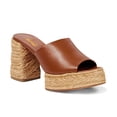 thumbnail image 1 of XYD Women Espadrilles Platform Sandals Open Toe Chunky Block Heel Mules Fashion Summer Beach Shoes Size 15 Brown, 1 of 4