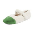 thumbnail image 1 of XYD Women Fur Square Closed Toe Mary Jane Flats Ankle Buckled Single Strap Outdoor Cozy Lady Warm Shoes Size 8.5 Green, 1 of 4