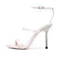 thumbnail image 1 of XYD Women Gorgeous Ankle Strap Sandals Open Toe Pearl Heels Pumps Wedding Evening Shoes Size 10.5 White, 1 of 4