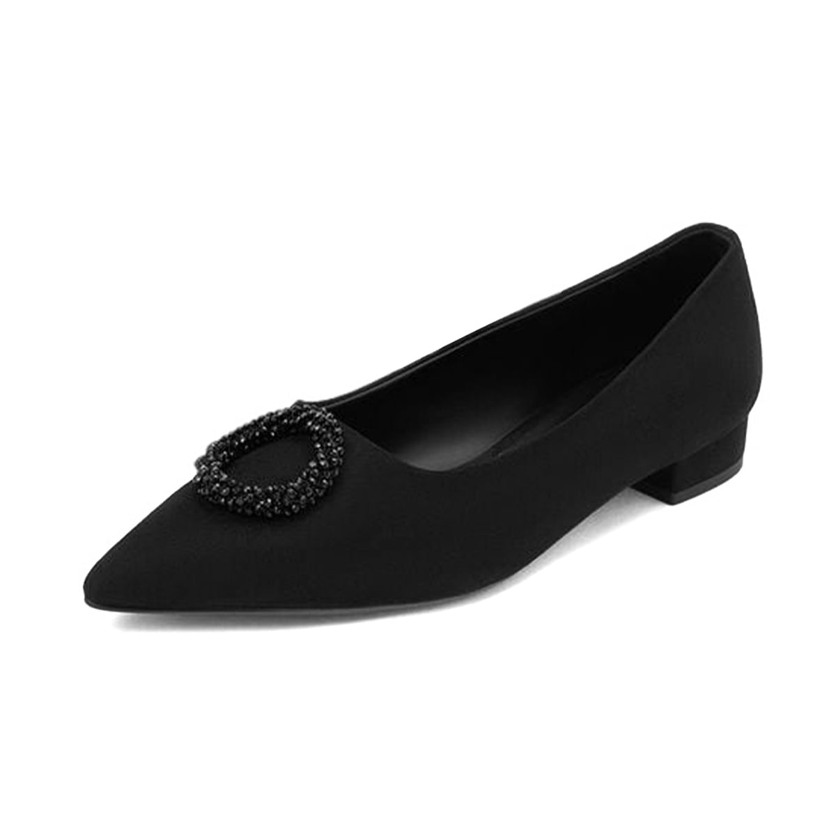 XYD Women's Vintage Fringe Flats - Pointy Toe Slip-On Loafers With Chunky Low Heel