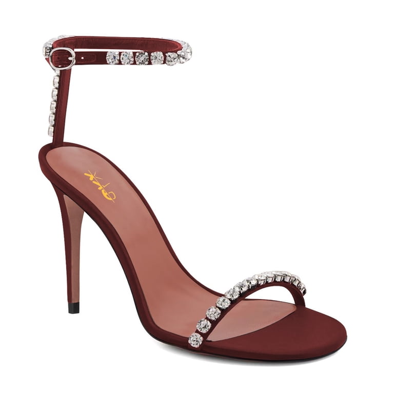 YDN Women's Strappy High Heel Platform Sandals - Peep Toe Stiletto Ankle Strap Dress Heels (Size 4-16 US)