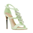 thumbnail image 1 of XYD Women Open Toe Strap with Rhinestone Sandals Ankle Strap Stiletto High Heels Stylish Date Evening Shoes Size 7 Pale Green, 1 of 4