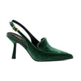 thumbnail image 1 of XYD Women Pointed Toe Slingback Pumps Stiletto Heels Buckled Back Strap Events Dinners Dress Shoes Size 12 Green, 1 of 4