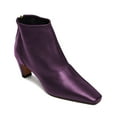 thumbnail image 1 of XYD Women's Ankle Boots Square Toe Back Zipper Blade Low Heels Autumn Winter Office Weekend Shoes Size 7 Purple, 1 of 4