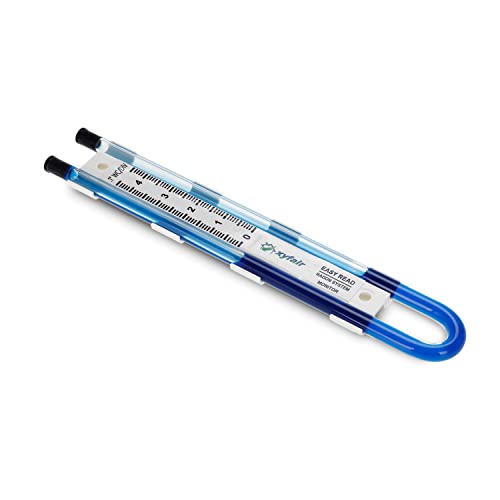 XYF Air Easy Read Manometer | U-Tube Air Pressure Indicator (Blue ...