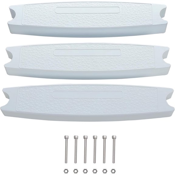 XYGOO 18" Universal Pool Ladder Steps Replacement, 300 lbs Weight Capacity | Heavy-Duty Molded Plastic Swimming Pool Ladder Rung Step 3Pcs