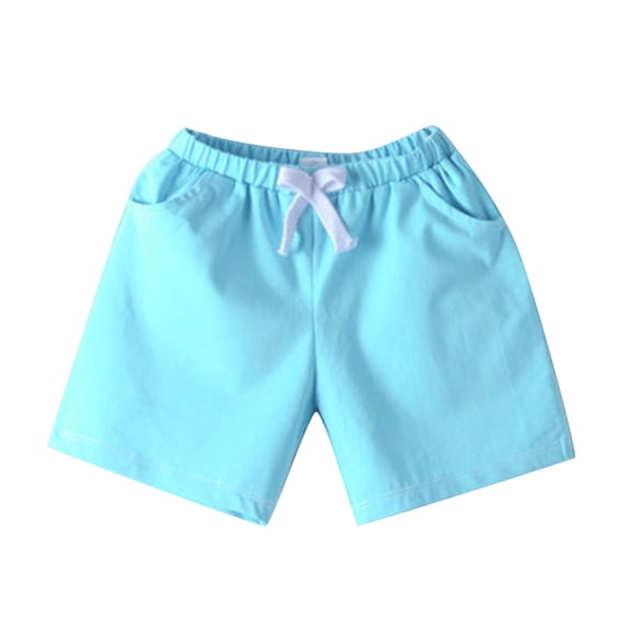 XYIJANI Children's Candy Colored Colored Cotton Shorts Sports Pants Spring Summer Elastic Waist Comfortable Casual Student Kindergarten Boys and Girls Shorts (S,90)