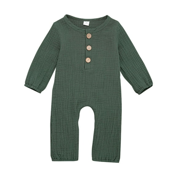 XYIJANI Clearance 3-6 Month Boy Clothes Newborn Baby Girl Boy Jumpsuit Solid Color Long Sleeve Knitted Romper Clothes Light Long Sleeve Jumpsuit Preemie Clothes Boys (Green,70)
