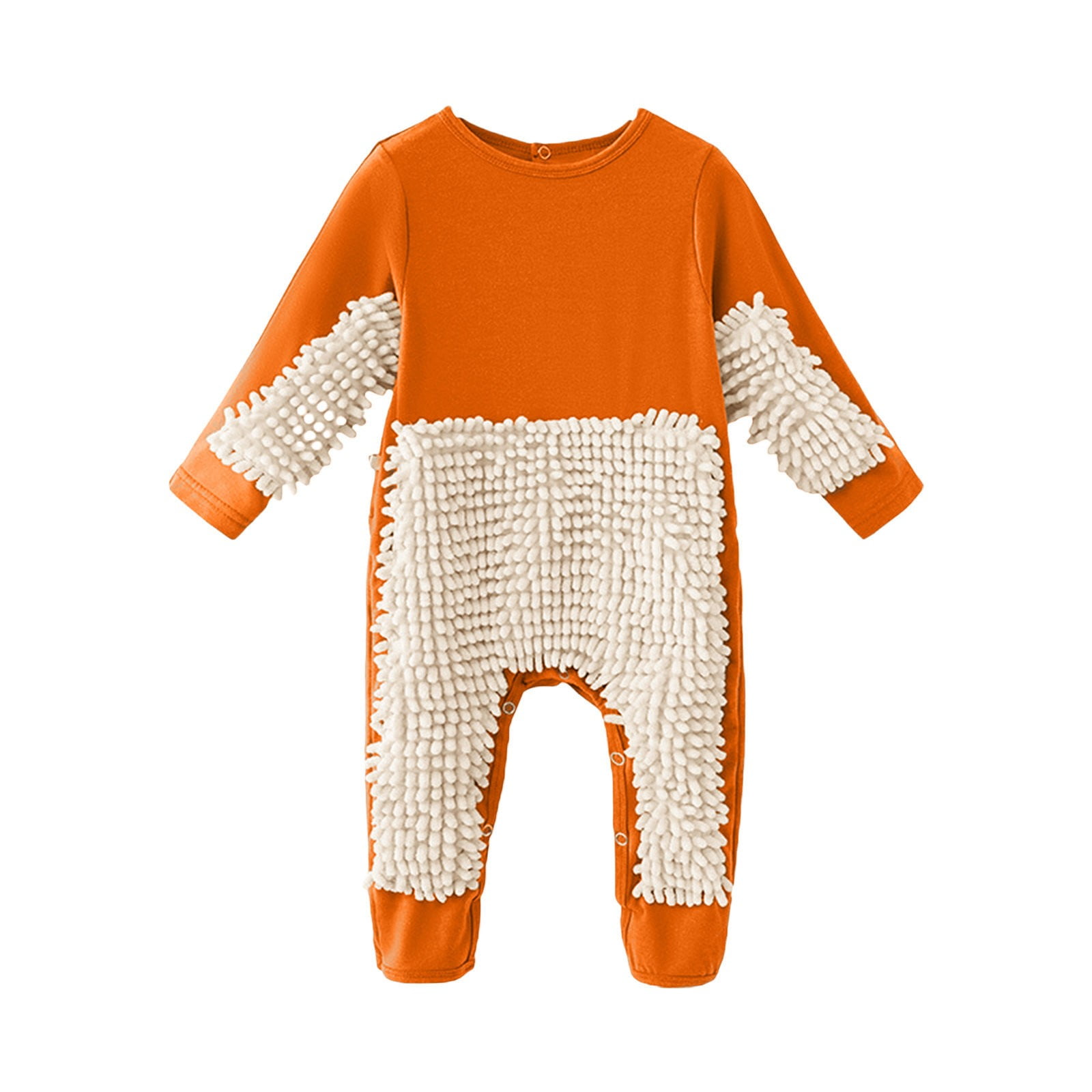 XYIJANI Clearance Baby Boy's Clothing Baby Girls Boys Long Sleeved Crawl Jumpsuit Newborn Bag Hand Bag Feet Soiled Mop Suit for 0 To 24 Years Newborn Clothes (orange,90)
