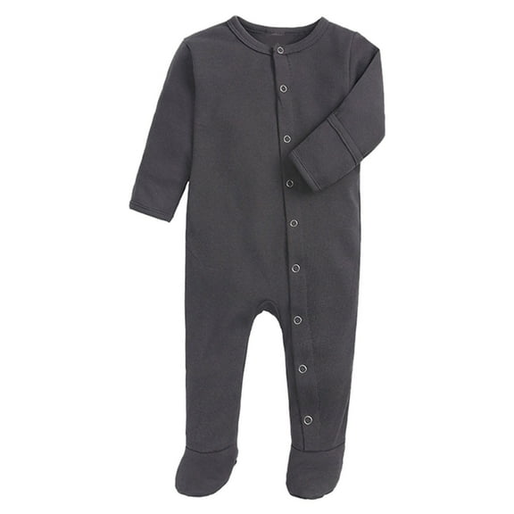 XYIJANI Clearance Baby Clothes Baby Boys Girls Jumpsuit Solid Color Long Sleeved Hooded Jumpsuit Birthday Party Indoor and Outdoor Preemie Clothes Boys (Gray2,6)