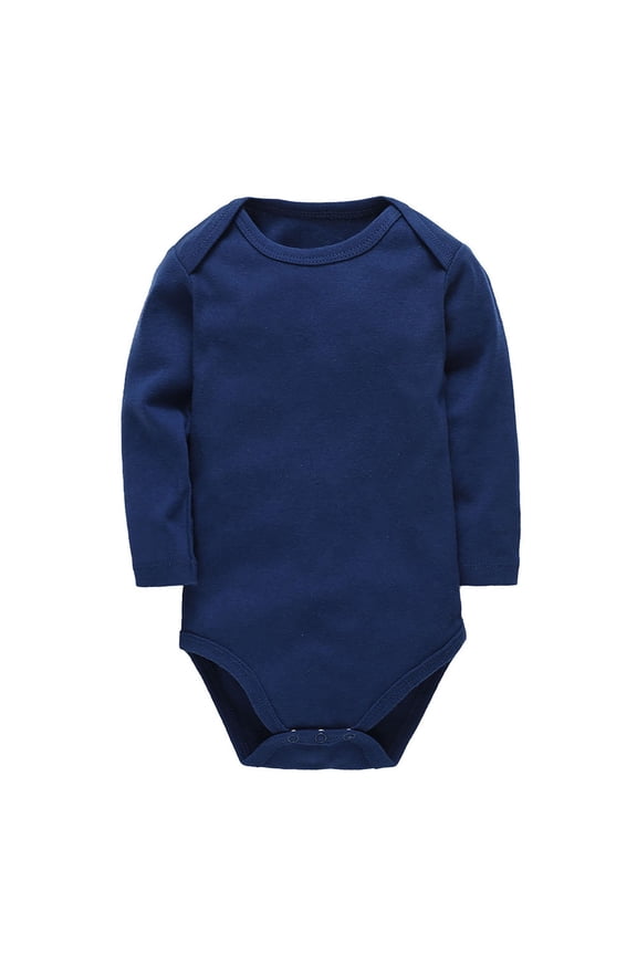 Clearance Baby Clothes Boy Baby Plain Cotton Short Sleeve Children's Clothes Boys and Girls Solid Color Clothes Baby Girls' Clothing (Blue,6M)