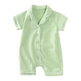thumbnail image 1 of XYIJANI Clearance Baby Onesies 0-3 Months Toddler Girls Boys Short Sleeve One Crawling Suit Baby Pajamas Homewear 3-6 Month Boy Clothes (Mint Green,73), 1 of 5