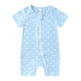 thumbnail image 1 of XYIJANI Clearance Onesie Children's Clothes Baby Clothes Summer Male Crawling Clothes Girls One Pajamas Go Out Newborn Ha Clothes Baby Boy Onesies (Sky Blue,80), 1 of 2