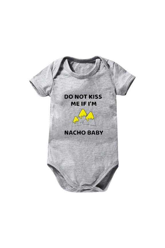 Clearance Onesie Infant Boys Girls Short Sleeve Cartoon Rompers Newborn Tights with Pockets for 0 To 24 Months Baby Boy Onesies (Gray,12-18 Months)