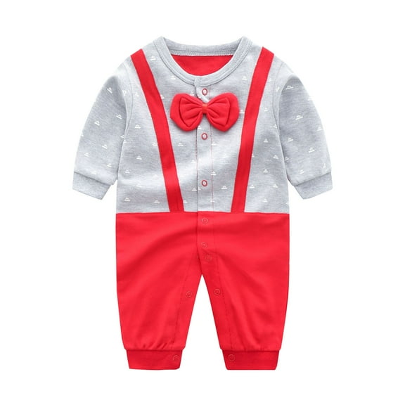 XYIJANI Clearance Onesies 0-3 Months Unisex Baby Clothing Jumpsuit Baby Romper Long Sleeved Spring Autumn Summer Newborn Long Sleeved Crawling Suit Gentleman Jumpsuit (B,59)