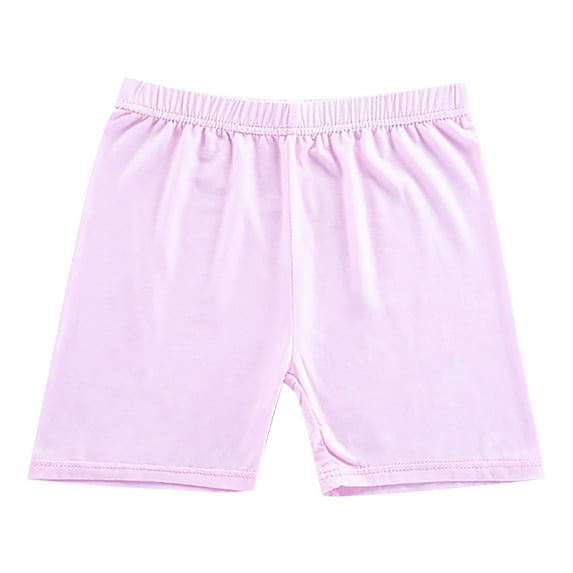 XYIJANI Girls' Shorts Kids' Candy Color Anti Slip Shorts Girls' Pants Baby Multicolor Rainbow Medium And Large Children's Shorts (Pink,170)