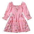 thumbnail image 1 of XYIJANI Little Girls Dresses Children 's Clothing Autumn Girls' Play Dress Children 's Dress Long Sleeve Princess Dress Summer Dress for Girls Dresses for Little Girls Vestido De Niña (Pink1,90), 1 of 6