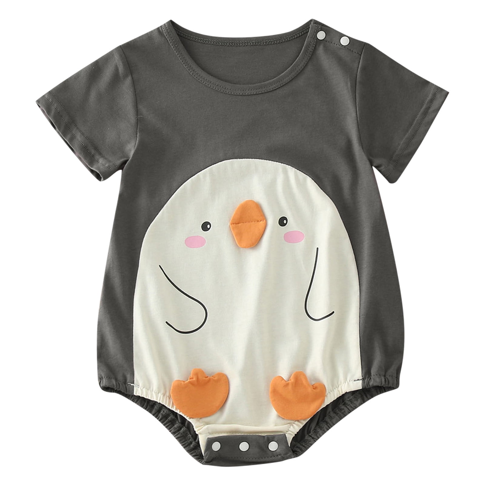 XYIJANI New Baby Infant Boys Girls Short Sleeve Cartoon Chicken Prints