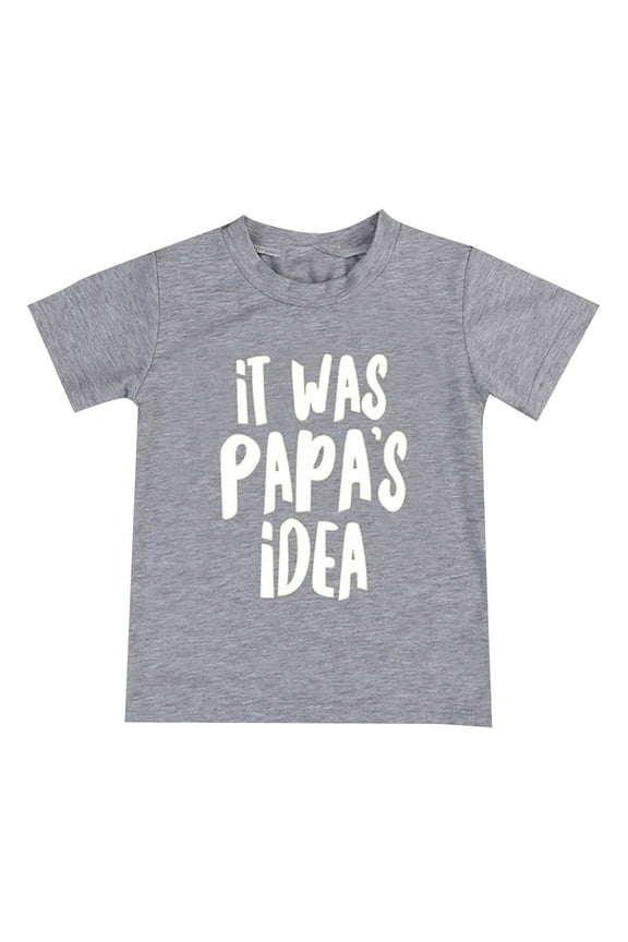 Short Sleeve Shirts Kids Toddler Children Unisex Spring Summer Active Fashion Daily Daily Indoor Outdoor Print Short Sleeve Tops Tshirt Clothing Boys Top (Gray2,6)