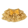 thumbnail image 1 of XYIJANI Skirt for Girs Newborn Infant Baby Girls Spring Summer Plaid Bow Tie Skirts Tulle Tutu Skirts Skirt (Yellow,90), 1 of 5