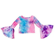 XYIJANI Tshirts Toddler Girl Tie Dye Flared Sleeve Top 5 Colors for 0 To 6 Years Tops (Pink,G)