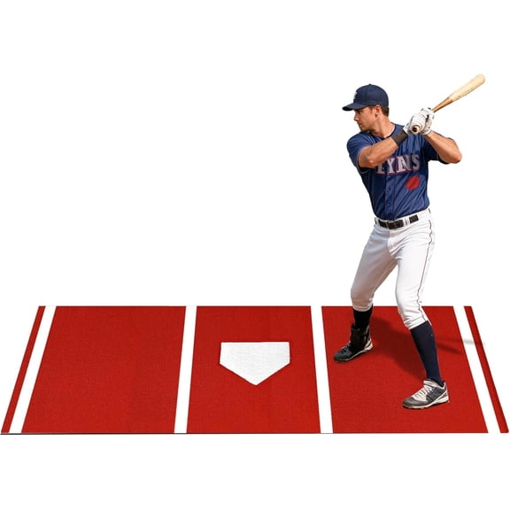 XYJBHB Baseball & Softball Hitting Mat, 9.8x3.8ft Batting Cage Mat, Anti-Slip Portable Batting Stance Practice Mat for Baseball Softball Training Indoor and Outdoor