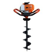 XYJBHB Post Hole Digger Earth Auger, Gas Powered 62cc 1.9HP 2-Stroke Engine, with 3 Drill Bits 3 & 5 & 8 and 24 & 24& 24 Extension Rods, for Fence Post, Garden, Farmland, EPA Compliant
