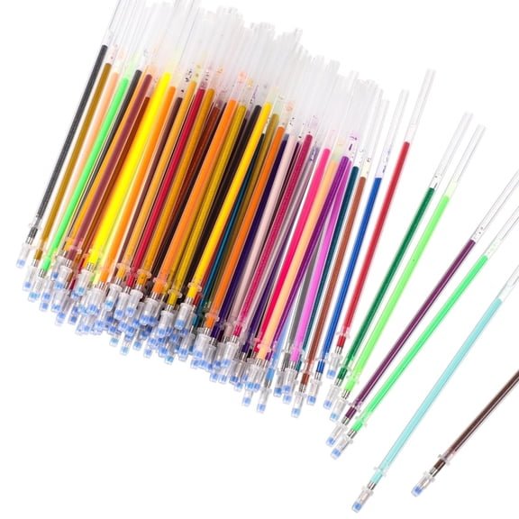 XYKA 100 Pack Gel Pen Set Glitter Metallic Pastel Fluorescence Ink for Coloring Book Scrapbooking Drawing 100ml 0.8 to 1.0mm Tip Smooth Ink Flow Ideal for Drawings Sketching Invitations Adult