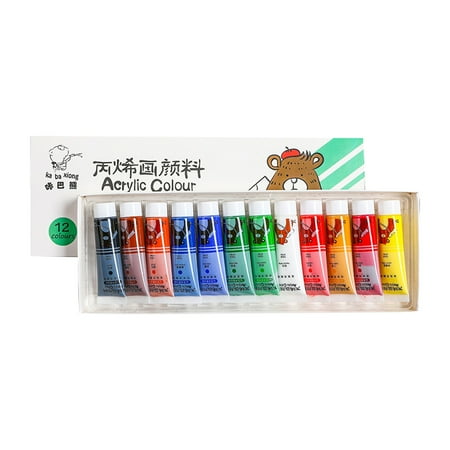 XYKA 36 Color Acrylic Paint Set 12ml/0.4floz Tube Hand Painted DIY Paints and Children's Paint to Stick Paint with Strong Adhesion and Not Easy to Crack ?