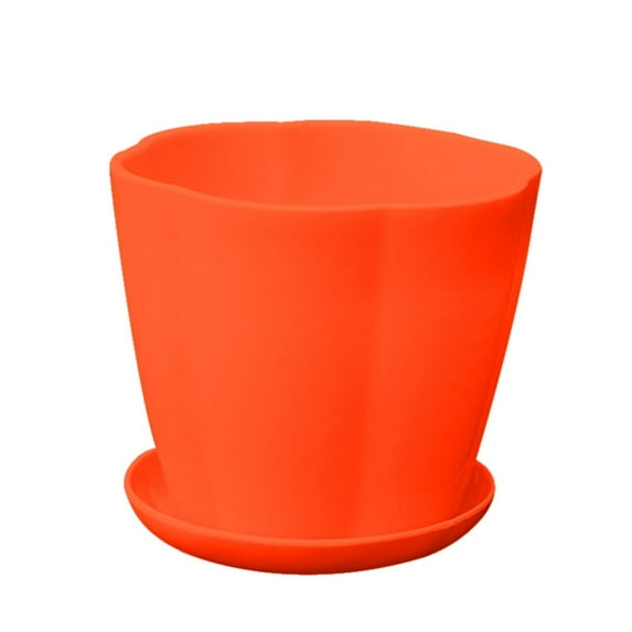 XYKA 4-7 Inch Plant Pots Indoor Outdoor, Colorful Plant Flower Pots with Drainage Holes and Saucers Plastic Planters Nursery Pots for Garden Plants Flowers Succulents