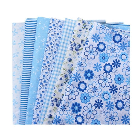 XYKA 7PCS Fabric Bundle Pre-Cut Patchwork Squares for Quilting, Sewing and DIY Projects 25x25CM Soft, Breathable Fabric for Crafting Decorations and School Projects Machine Washable