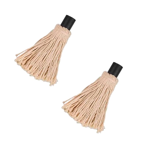 XYKA BBQ Barbecue Brush Mop Tool Rubber Wood Handle for Grilling Baking Dipping Oil Brush Perfect for Marinades and Comfortable Ergonomic Design Natural Cotton Detachable Head Ideal for Outdoor