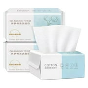 XYKA Disposable Face Towel Face Cloths for Washing, Cotton Face Cloths Towelettes for Cleansing and Travel Makeup, 70 Count Large Dry Cotton Tissue, 7.87x7.87in, Biodegradable Cotton