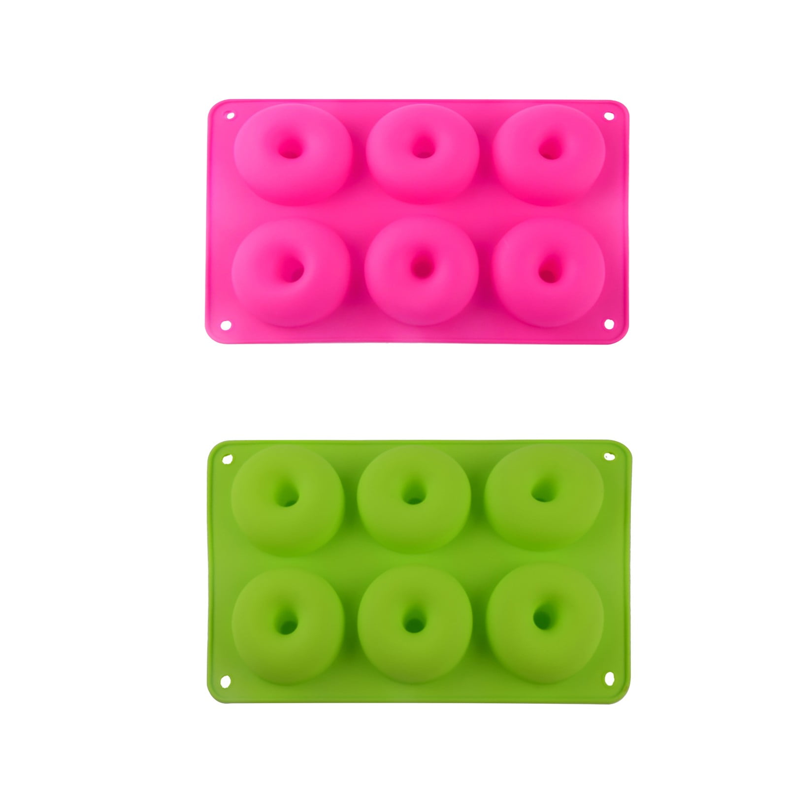 Jeu de 4 Moules à Donuts en Silicone, 6 Cavity Round Donut Baking Pan et 48 Cavity Mini Donut Mold, Moules Beignets Antiadhésifs pour Le Chocolat, La Confiserie, La Glace, Les Gâteaux