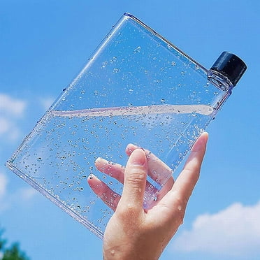 XYKA Flat Water Bottle Slim Water Bottle for Purse Leak Proof Slim Handbag Pocket Drinking Bottle for Outdoor Sports Fitness Camping Hiking Cycling 750ml AS+PS Plastic Temperature -20~120°C Reusable