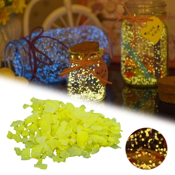 XYKA Glow in the Dark Sand Luminous Pebbles for Garden Fish Tank Aquarium Courtyard Path Decorations Fluorescent Glow Sand for DIY Art Bottles Potted Plants Vases Long Lasting Bright Reusable