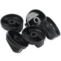 XYKA Kitchen Stove Knobs 5 PCS Black Plastic Replacement Knobs Easy Install Compatible with Most Stoves Standard Size Design Enhance Kitchen Aesthetics Cost-Effective Multi-Burner Accessory Perfect