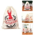 thumbnail image 1 of XYKA Large Christmas Santa Sack Canvas Gift Bag with Drawstring Personalized Reusable Xmas Storage Bag for Holiday Gifts and Spacious Design Holds Candy Toys Clothes Perfect for Wrapping Festive, 1 of 4