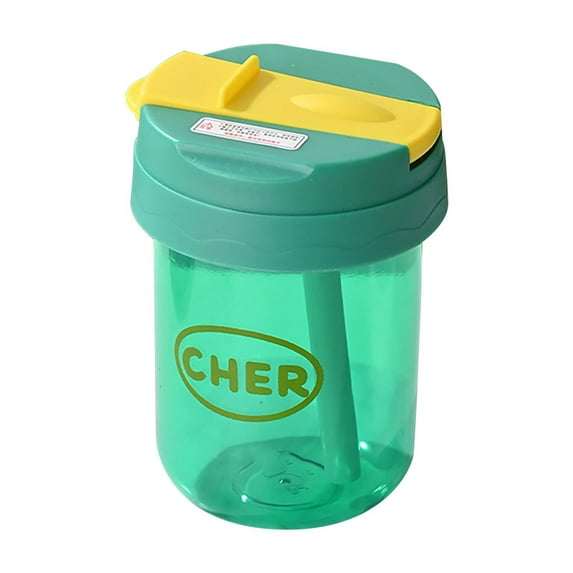 XYKA New Food Grade Plastic Cups, Durable Colorful Plastic Water Cup with Drinking Straw & Leak Proof Lid, Portable Sealed Clear Cup for Travel Sport Hiking Camping Climbing