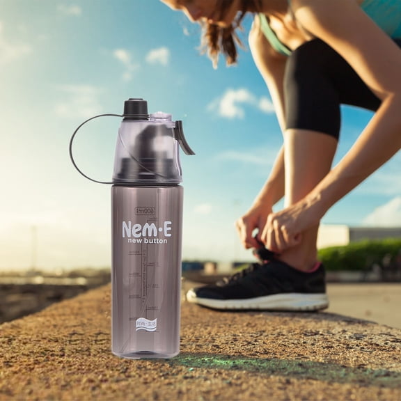 XYKA Spray Water Bottle for Drinking Sports Water Bottle Cycling 600ml for Cycling Running Mountaineering Hiking Gym Climbing Clearance Phthalate-Free Eco-Friendly Hydration and Refreshment Tool Quick