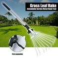 thumbnail image 1 of XYKA Telescopic Garden Rake Adjustable Extendable Hand Rake for Leaves Grass and Debris Lightweight Durable Patio Lawn Yard Tool with Comfort Grip Extends up to 74cm Perfect for Narrow Beds Borders, 1 of 8