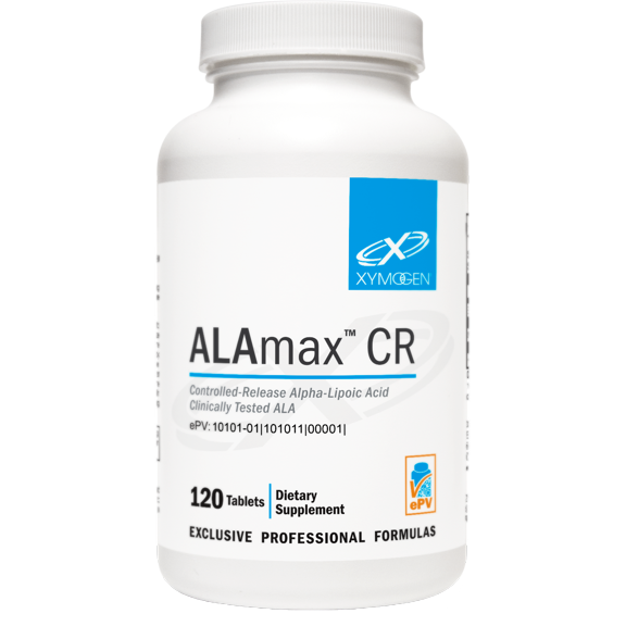 XYMOGEN ALAmax CR - Controlled-Release Alpha-Lipoic Acid Antioxidant Supplement - ALA Supplement 600 mg with Biotin - Supports Healthy Intracellular Glutathione Levels + Liver Support (120 Tablets)