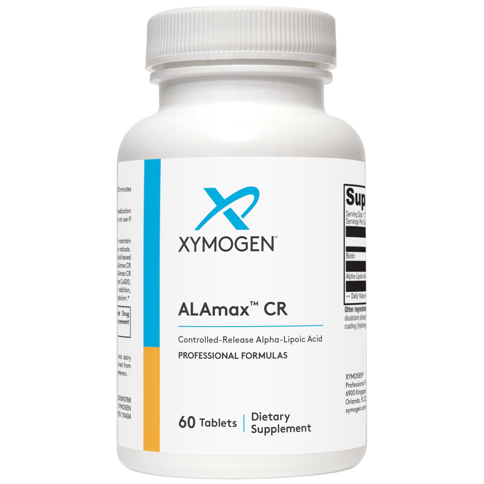 XYMOGEN ALAmax CR - 600 mg Alpha Lipoic Acid with 450 mcg Biotin -  Antioxidant & Metabolic Support - Controlled-Release - Gluten-Free,  Dairy-Free & Non-GMO - 60 Tablets