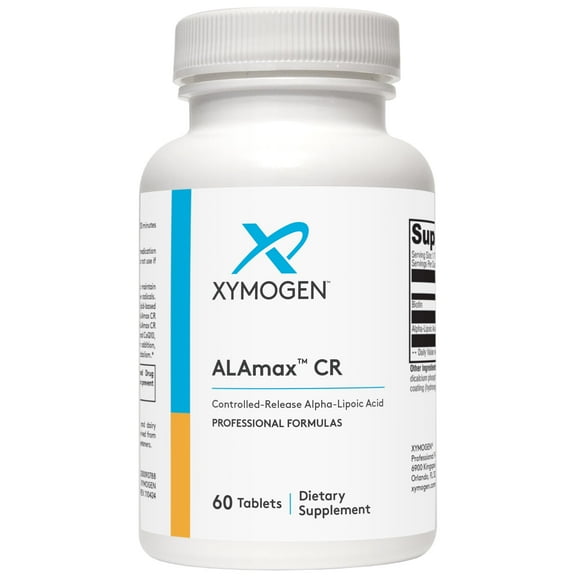 XYMOGEN ALAmax CR - Alpha Lipoic Acid 600mg Tablets - ALA Supplement with Biotin - Support Healthy Antioxidant Activity & Glutathione Levels for Natural Detox (60 Tablets)