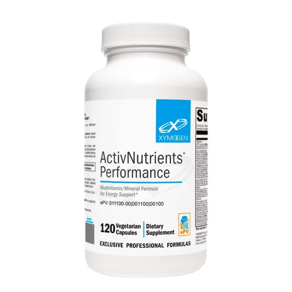 XYMOGEN ActivNutrients Performance - Multivitamin & Multimineral Formula - Energy, Immune & Wellness Support - Active B Vitamins & Chelated Minerals - Vegetarian, Non-GMO & Gluten Free - 120 Capsules