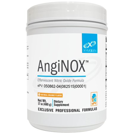 XYMOGEN AngiNOX - Powdered Nitric Oxide Supplement - Vascular Function & Circulation Support - Gluten-Free - Orange Flavor - 17 oz